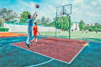 Баскетбольная площадка в детском лагере Gagarin, Евпатория