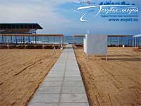 Пляж санатория Искра в Евпатории