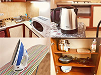 Кухонная посуда, микроволновка, чайник, утюг в 2-комнатных апартаментах в санатории МДМЦ «Чайка», Евпатория, Заозерное фото 24